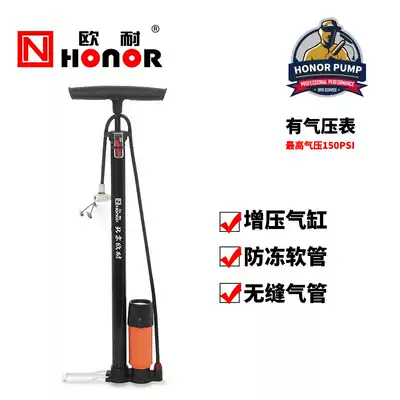 Ounai bicycle mountain bike electric car car motorcycle pump Household high pressure pump with pressure gauge