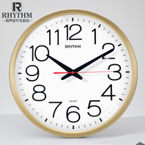 RHYTHM Lisheng wall clock imported silent watch Living room bedroom modern simple fashion quartz clock household wall clock