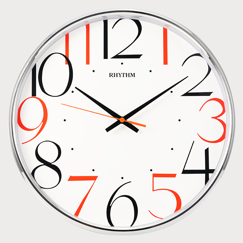 RHYTHM Li Sheng wall clock Modern fashion creative mute sweep second imported clock round quartz clock Living room bedroom