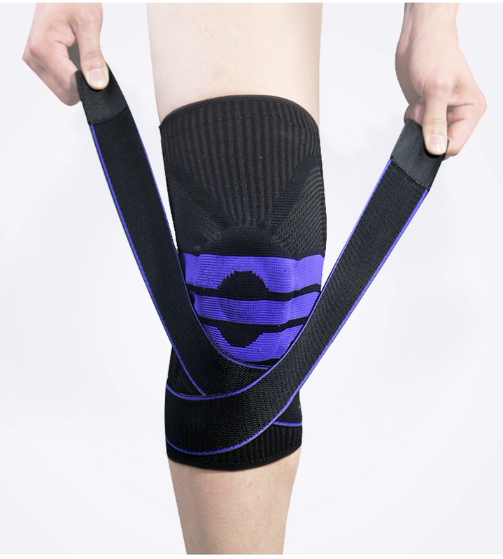 Kneepad thể thao bóng rổ nam sụn chấn thương hỗ trợ chuyên nghiệp bảo vệ đầu gối phụ nữ ngoài trời chạy thể dục leo núi - Dụng cụ thể thao miếng bó đầu gối