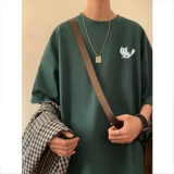 Бордовая летняя футболка с коротким рукавом для влюбленных, в американском стиле, для средней школы