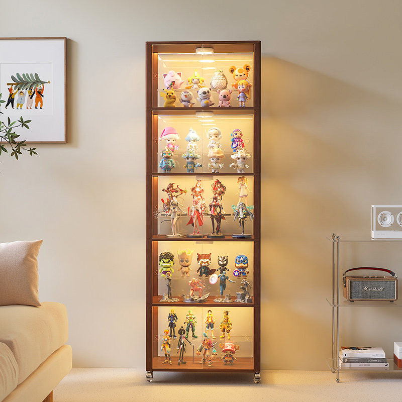 Lego figure with light labubu display cabinet ✨ : a dream space