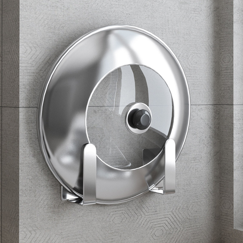 Daquan supplies kitchen pot cover rack pot cover rack pot cover rack household stainless steel glass casserole wood storage