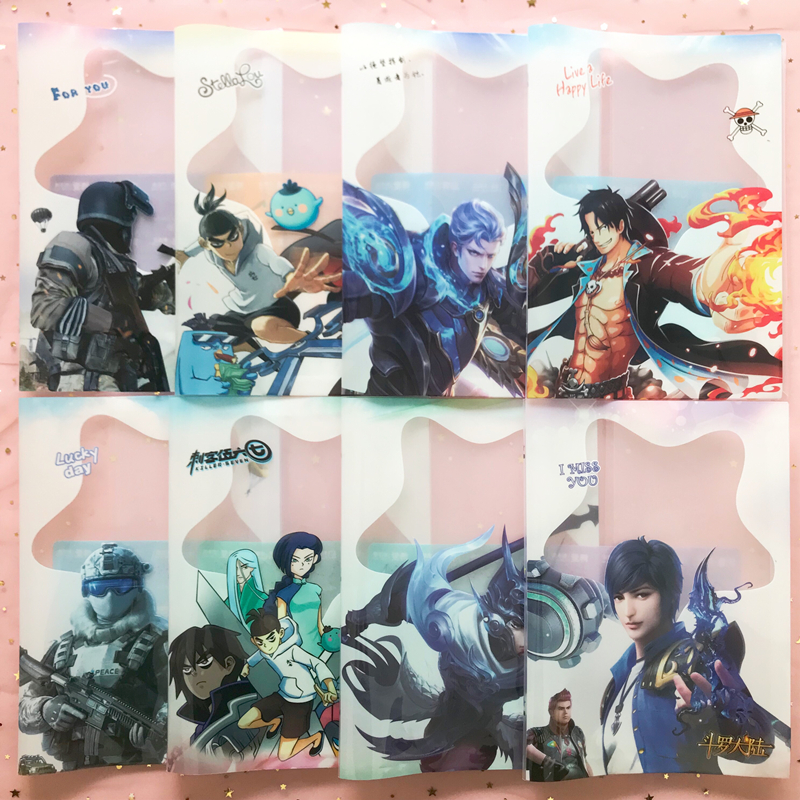 Book pickup cartoon boys primary school students in the first or second grade language bookcase with pattern inner core protective condom