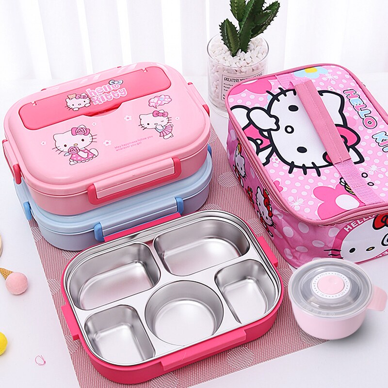 Grocery Meal Split Small Lunch Box Cartoon Microwave Oven Adorable Day Ins Kids Girls Lunch Box First Grade