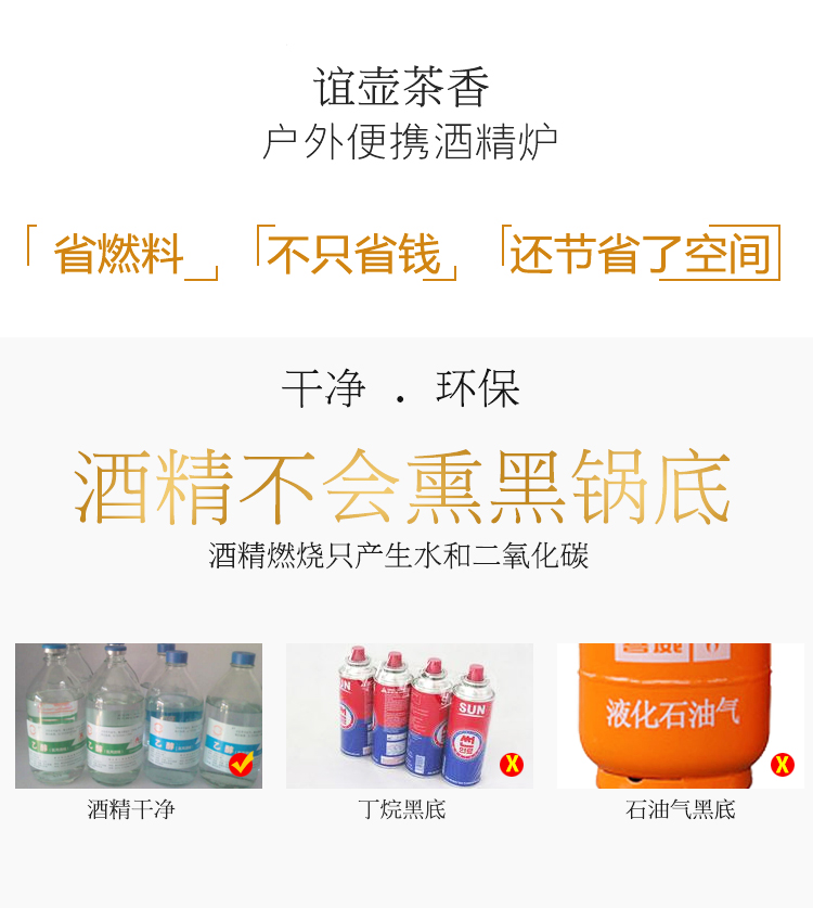 Bếp cồn ngoài trời di động cắm trại cắm trại dã ngoại hoang dã đặt bếp mới cồn đun sôi bếp - Bếp lò / bộ đồ ăn / đồ nướng dã ngoại bếp nướng ngoài trời bằng than