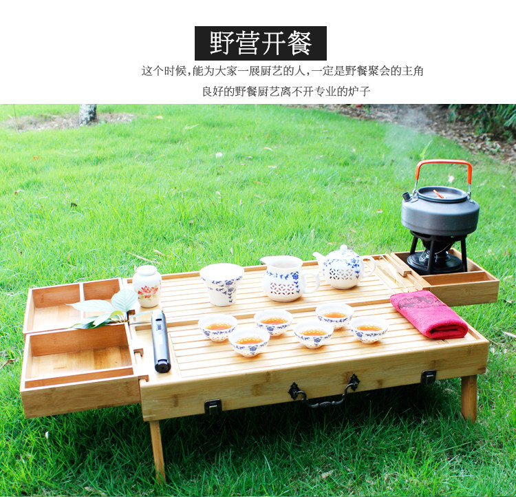 Bếp cồn ngoài trời di động cắm trại cắm trại dã ngoại hoang dã đặt bếp mới cồn đun sôi bếp - Bếp lò / bộ đồ ăn / đồ nướng dã ngoại bếp nướng ngoài trời bằng than