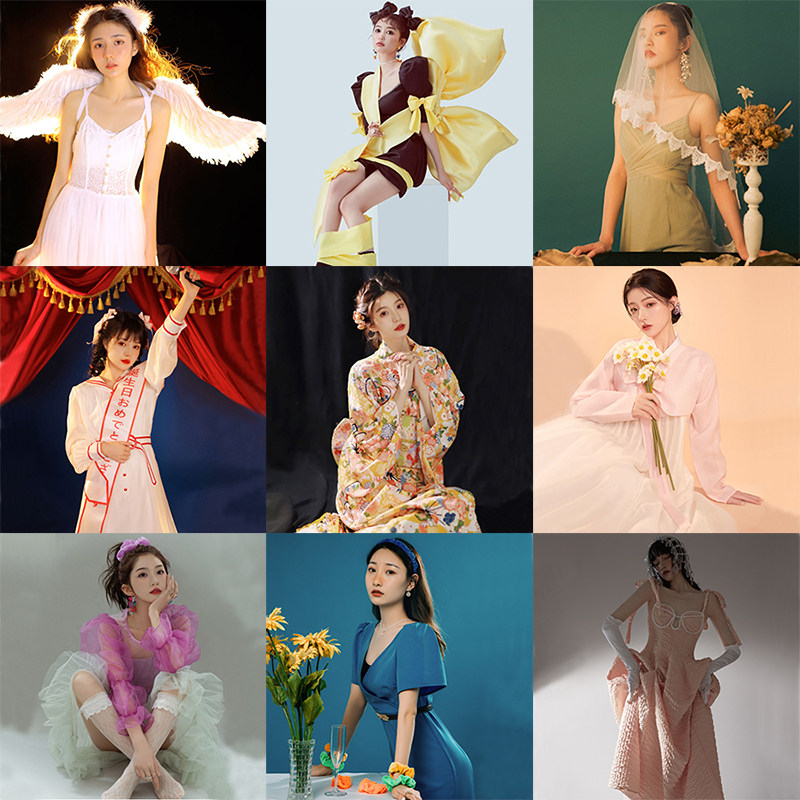 Photo studio photo clothing photography travel photo photo sling wedding dress French Hepburn velvet couple black beautiful dress