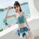 Bộ đồ bơi nữ 2018 mới siêu chia đôi Hàn Quốc khoe ngực nhỏ thu nhỏ dễ thương Nhật Bản đi biển bên bờ biển - Bộ đồ bơi hai mảnh