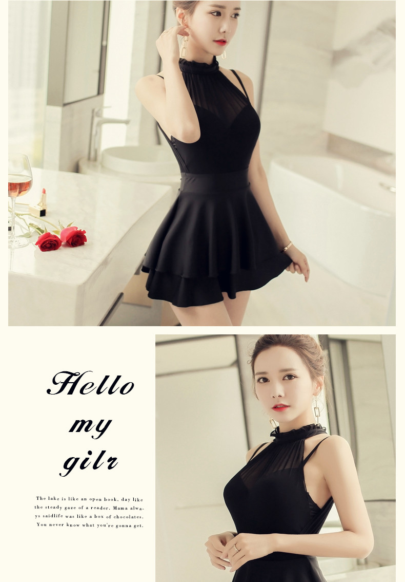 Chia váy thép tập hợp ngực nhỏ bảo thủ boxer áo tắm nữ che bụng thon gọn gợi cảm tắm nước nóng mùa xuân - Bộ đồ bơi hai mảnh 	bộ áo tắm 2 mảnh
