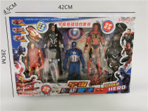 Box Mounted Children Robot Deformation Universe Heroes League People Puppet Light Toys