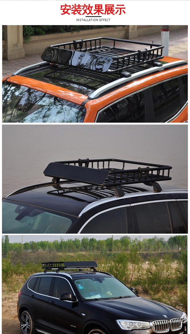 Kia sư tử chạy 跑 Sorento Xe giá hành lý nóc giỏ hành lý hộp xe SUV giá phổ quát - Roof Rack 	giá nóc chở hàng xe ô tô