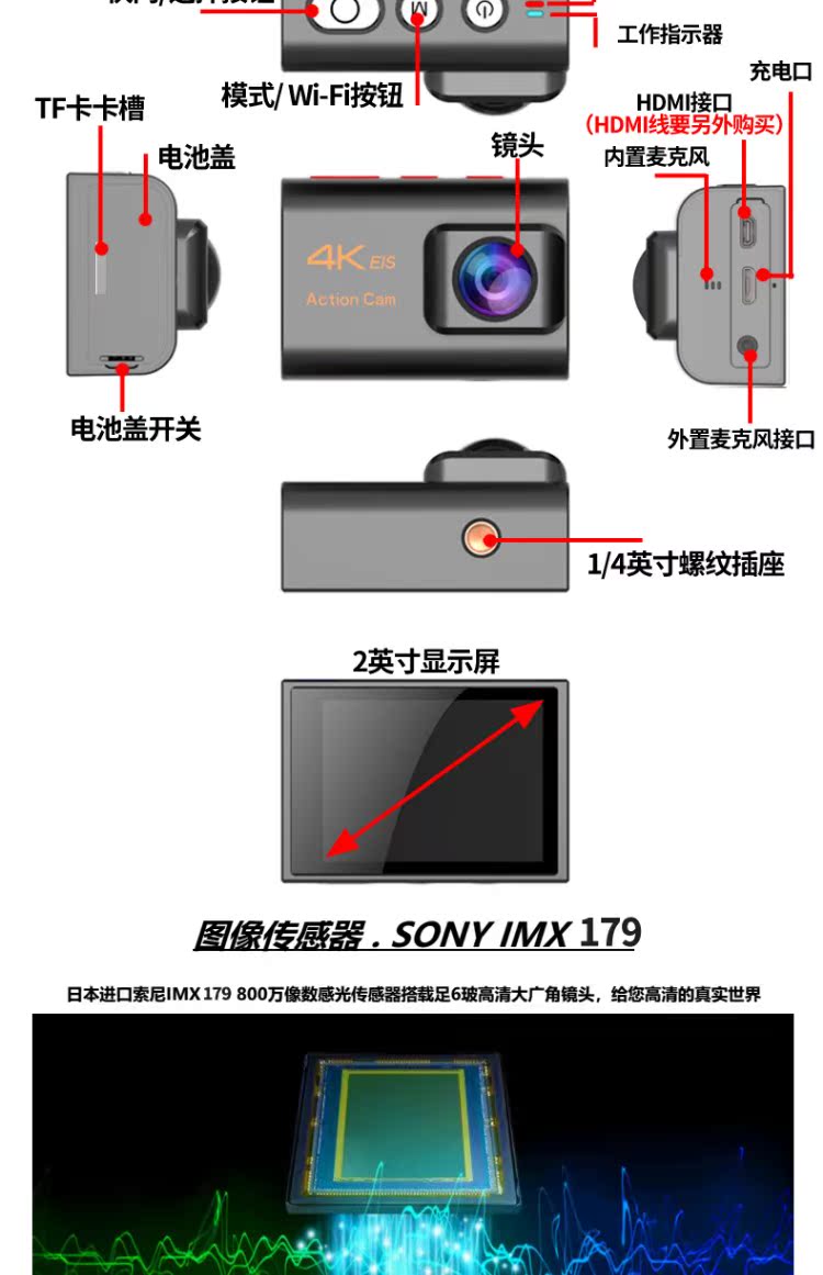 HD 4K Mini Travel Kỹ thuật số Trẻ em Học sinh Máy ảnh Thể thao Bơi Lặn Lặn Lặn Camera chống nước dưới nước - Máy quay video kỹ thuật số camera quay phim