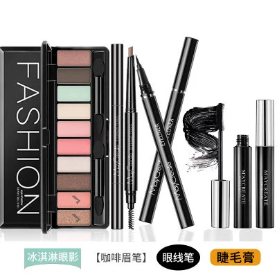 Bút chì lông mày, bút kẻ mắt, mascara, trang điểm mắt, trang điểm mắt, không thấm nước và phù hợp với ba hoặc bốn mảnh lâu dài - Bộ trang điểm