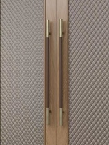 Glass door large handle hand-style solid wood door handle custom hotel private room banquet sliding door double door long handle
