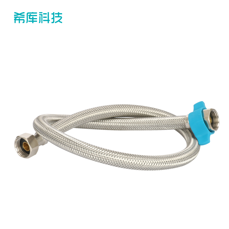 304 stainless steel braided hose toilet water heater tap double head high-pressure explosion protection 4 Sub-water pipe