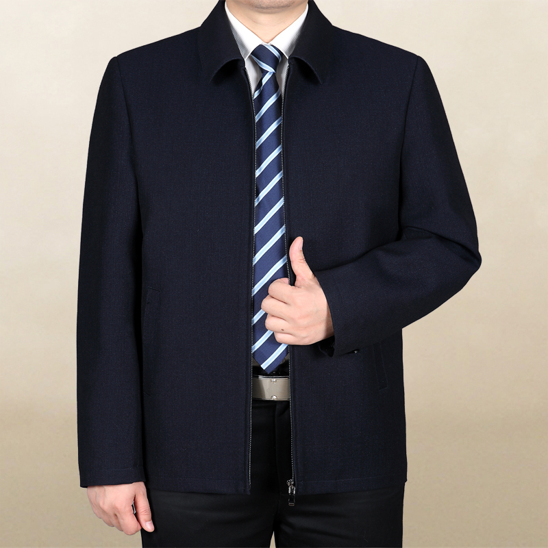 Leading Cadres Jacket Civil Servant Clerk Business Jacket Middle Aged Men's Clothing Spring Autumn Season Blouses Older Dad Clothes