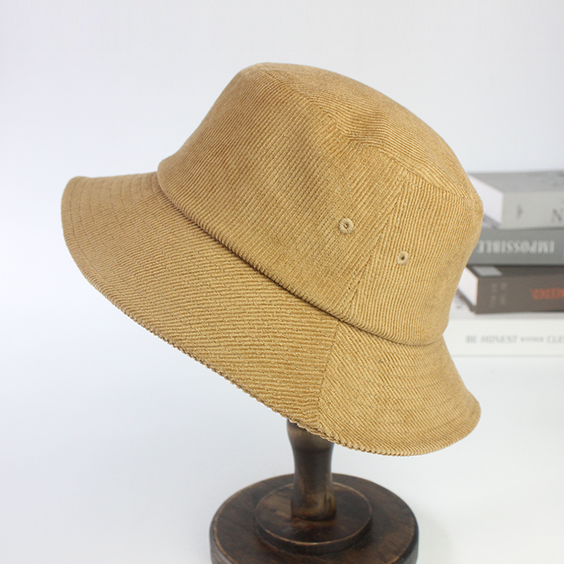 Export to Japan autumn and winter fisherman hat women's casual wild corduroy basin hat women's Japanese thickened warm sun hat