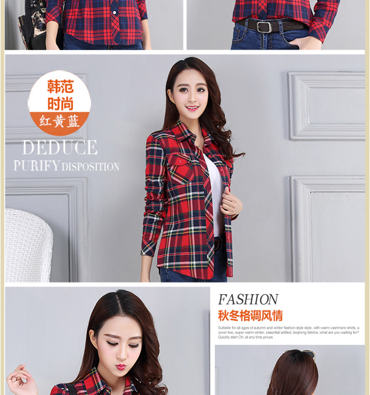 Mùa xuân và mùa thu áo sơ mi kẻ sọc Hàn Quốc nữ Slim là áo cotton dài tay áo sơ mi nữ sinh áo khoác cỡ lớn quần áo nữ sơ mi uniqlo