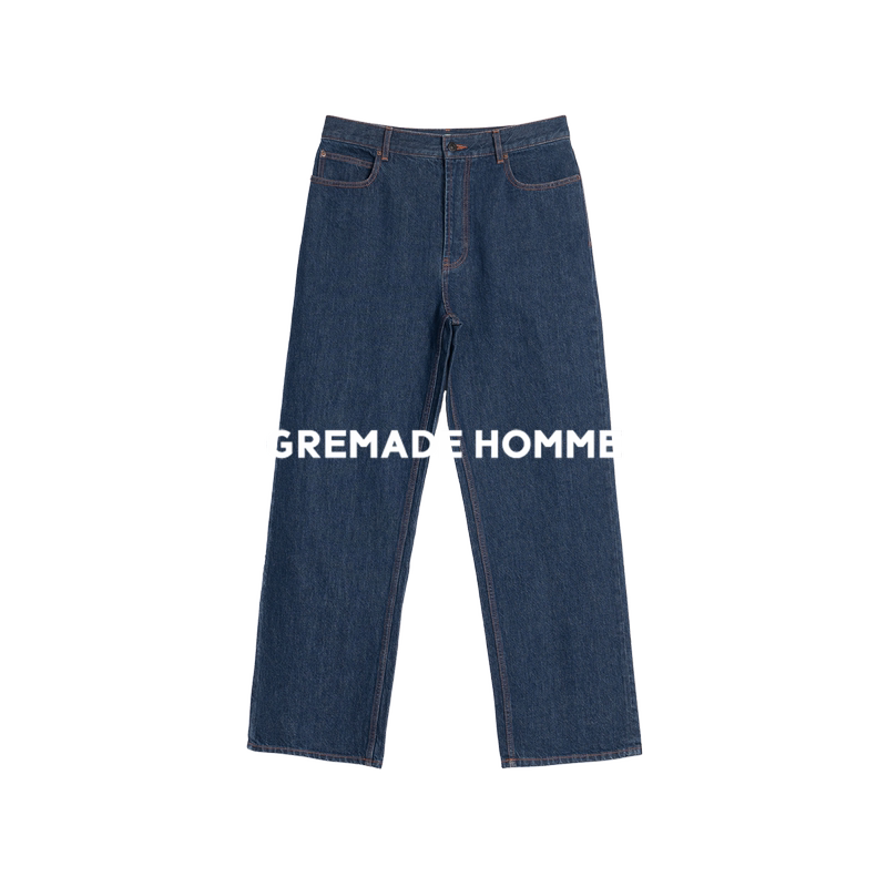 Gremade Italian Candiani Straight-Leg Slightly Tapered Riri New Version Answer Style Jeans
