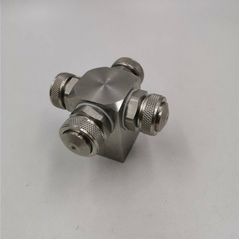 Stainless steel air compression two fluid atomized nozzle multi-head dual fluid aerosol nozzle nozzle