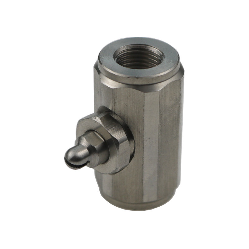Stainless steel micro air atomizing nozzle mini two-fluid water-air mixing spray humidifying atomizing nozzle