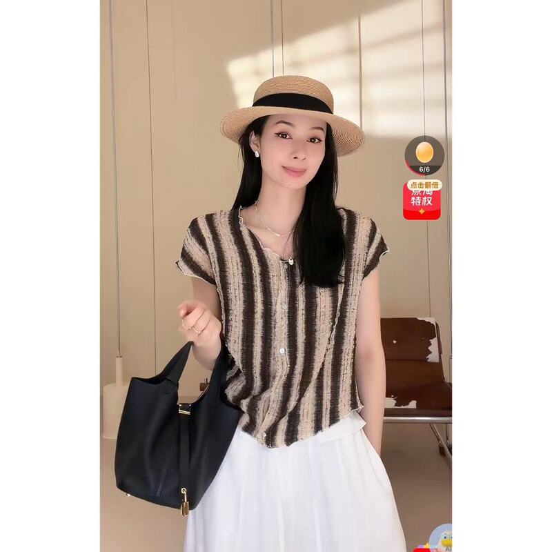 Fan Enqi【Hangzhou San San@Ready Stock】 06.11 Women's Tops # 3964 New Model 2026