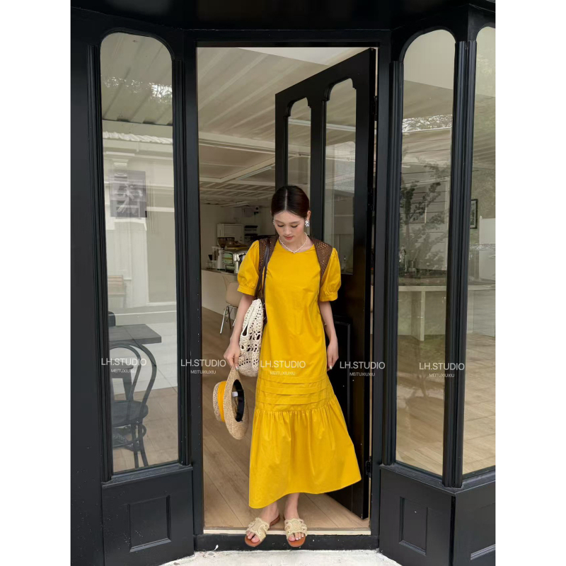 Fan Enqi【Lh-Sister-In-Law's Home@Ready Stock】06.14 Women's Dress # 10550 Comes with a Shawl