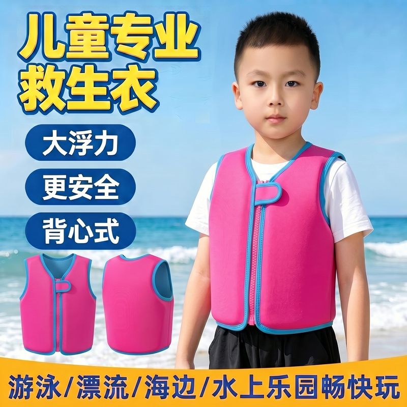 Professional Kidsren's Life Jacket with High Buoyancy for Boys and Girls Aged 2-12 Years Old, Swimming and Beach Safety Vest-Style Life Jacket