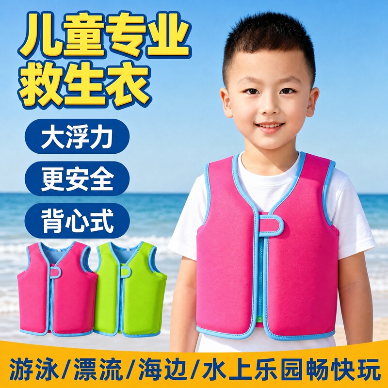 Children's Professional Life Jackets with High Buoyancy for Boys and Girls Aged 2-13 Years Old, Swimming and Beach Safety Vest-Style Life Vests Children's Professional Life Jackets with High Buoyancy for Boys and Girls Aged 2-13 Years Old, Swimming and Beach Safety Vest-Style Life Vests