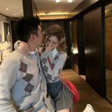 Парная одежда для влюбленных, осенний кардиган, свитер, куртка, V-образный вырез