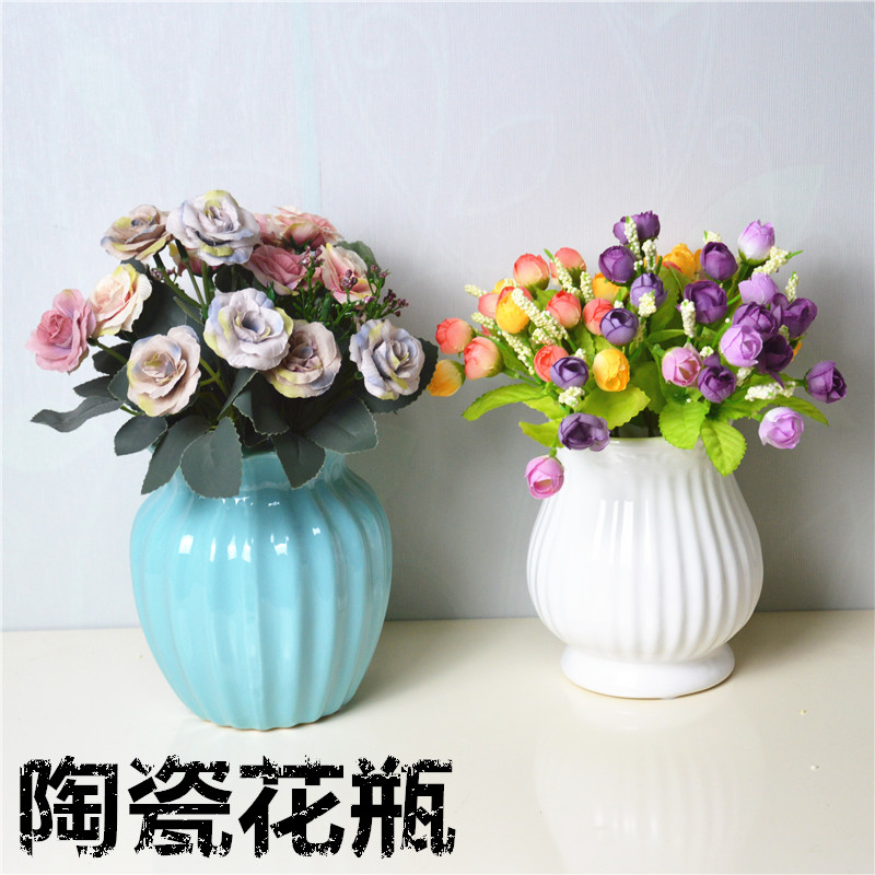 Bình hoa lụa, bình súc sắc, tự làm, vớ handmade, cắm hoa, bình hoa, bình gốm, mưa, chị, chất liệu - Vase / Bồn hoa & Kệ chậu cây ban công