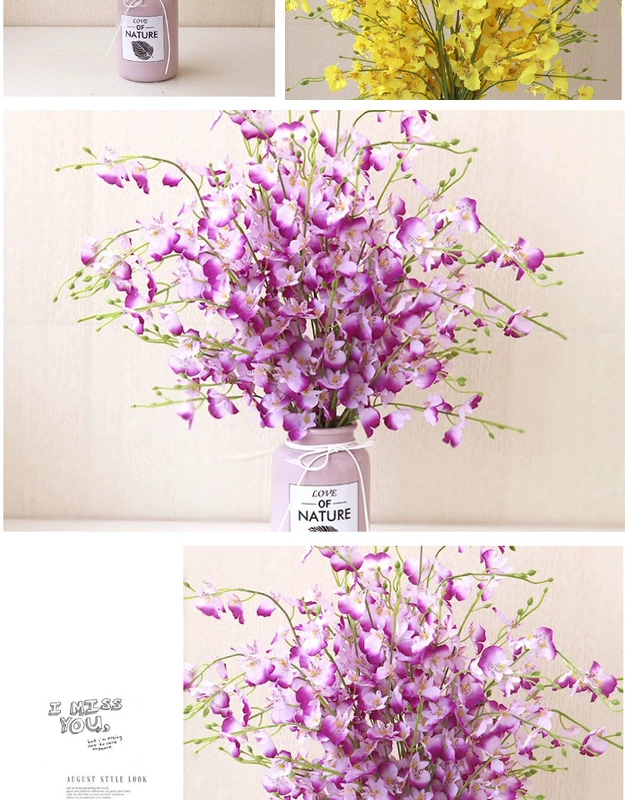 Hoa giả trong nhà hoa giả bó hoa vàng nhảy múa hoa nhựa phòng khách trang trí hoa trang trí hoa trang trí - Hoa nhân tạo / Cây / Trái cây