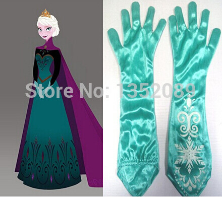 フラワーガール/女の子用パフォーマンスグローブ、プリンセスグローブ、アナと雪の女王の青いグローブ、エルサの仮面舞踏会用ロンググローブ。