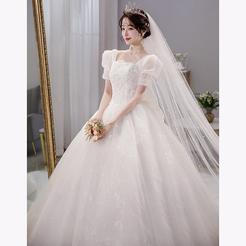 French main wedding dress 2024 new bride's escape princess goes out to go out to gauze a small pregnant woman with high sense of high -level sense 2023 French main wedding dress 2024 new bride's escape princess goes out to go out to gauze a small pregnant woman with high sense of high -level sense 2023