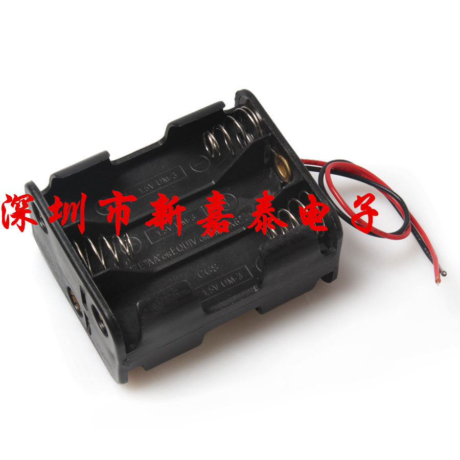 Spot 5-6 section Back to back battery case AA back stack with line 9v Battery holder 5-six-section battery slot
