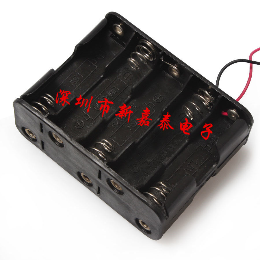 Battery case positive reverse double layer 5 Number of 5 Number of 5 can fit 10 Festival 5 Number of batteries Back to back with thick wire