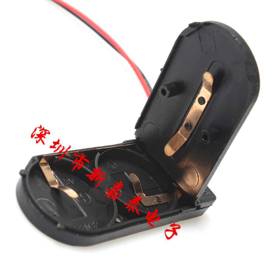 Double CR2032 battery box battery holder with 2 2032 button batteries flip cover with switch - Taobao