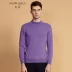 Áo len tuyết mùa thu và mùa đông mới cho nam áo len cashmere một nửa cổ cao rắn màu tất cả các loại áo len nam - Kéo qua Kéo qua