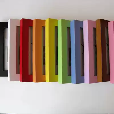 Photo frame image frame 8 inch black and white wood coffee red, yellow, blue, green, pink, orange, ten colors