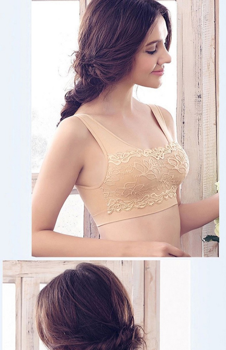 Áo lót thể thao không có vành chạy chống sốc tập hợp kiểu vest sinh viên cỡ lớn làm đẹp lưng nữ áo ngực mỏng áo lót 2 dây