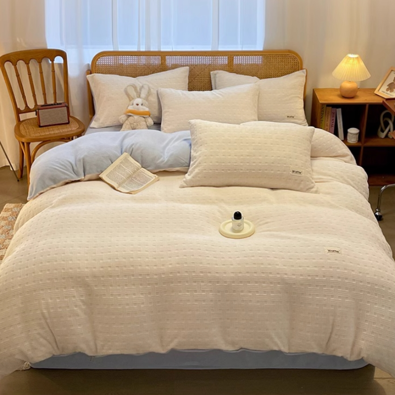 无印良品床上牛奶绒四