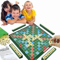 Scrabble Board Puzzles Game Jigsaw-Words Spelling-Table Kids