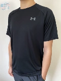 Under armour, быстросохнущая спортивная футболка с коротким рукавом для спортзала, (в наличии на складе), для бега, свободный крой