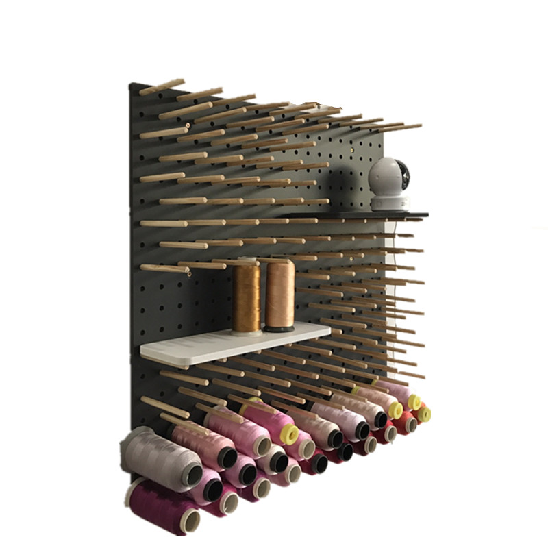 Sewing Thread Rack Solid Wood Placing Pagoda Wire Home Coil Holder Able To Put 96 Shaft Sewing Containing Layer Shelf