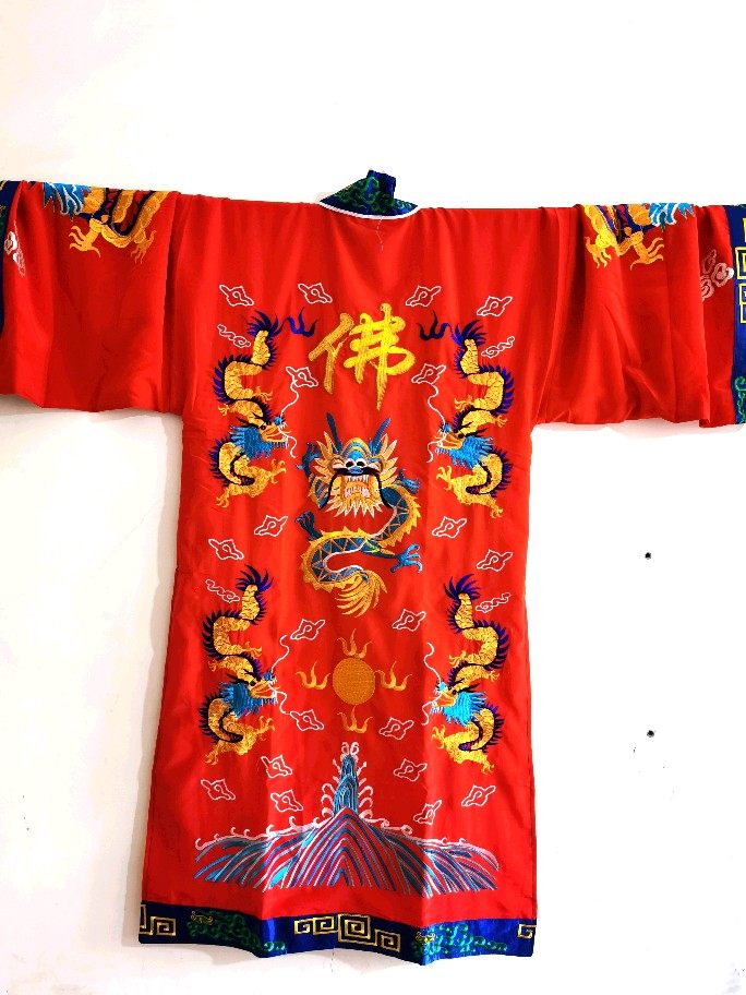 Long-sleeved five-dragon robe, Jing Yi, Taoist priest Dharma robe, Dharma hat, Buddha hat, Bagua Yi Taoist robe