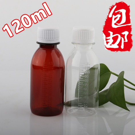 120ml transparent plastic packaging liquid sample bottle polyester sample bottle with scaled bait bottle specimen pet bottle