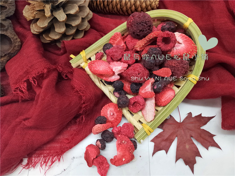 Berries you can't do package raspberry Yangmei blueberry strawberry honey bag Squirrel Dragon Cat Parrot Freeze-dried Berries Snacks