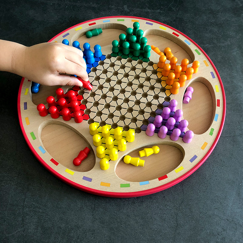 Checkers Big number children Puzzle Five Chess Parenting Toys Adult Chess desktop game Chess Jump Checkers