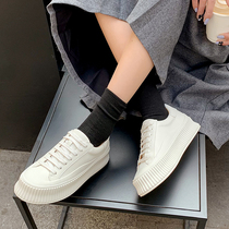 Small white shoes womens summer matching skirt net red ins tide all-match thick-soled biscuit shoes gentle flat-bottomed fairy casual shoes